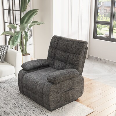 FlexiSpot Chenille Power Lift Recliner, Gray (XL6F-Cloud-DG)