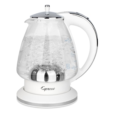 Capresso H20 6-Cup Glass Kettle, White (240.02)