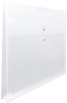 JAM Paper Premium Plastic Document File, Clear, 3/Pack (457B1CLX3)