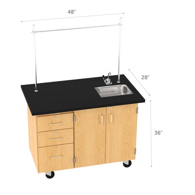 Diversified Woodcrafts Instructors Desk Wood, Oak (4332K)