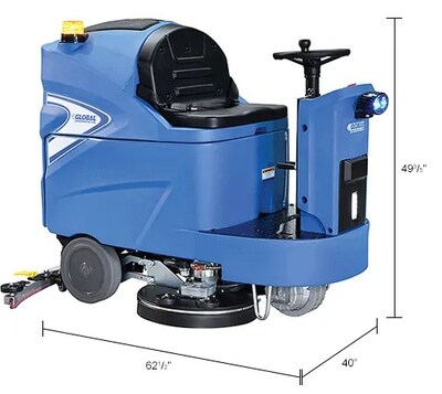 Global Industrial Auto Ride-On Floor Scrubber, 40" Cleaning Path (641750)