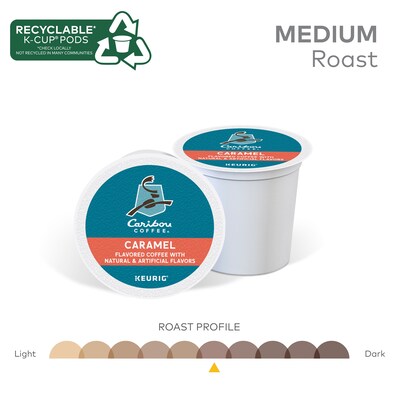 Caribou Coffee Caramel Hideaway Coffee Keurig® K-Cup® Pods, Medium Roast, 24/Box (736685)