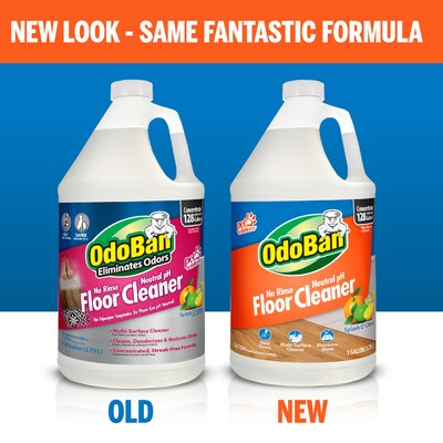 OdoBan Pet Solutions Neutral pH Floor Cleaner Concentrate, Citrus Scent, 1 Gallon (9361B61-G4)