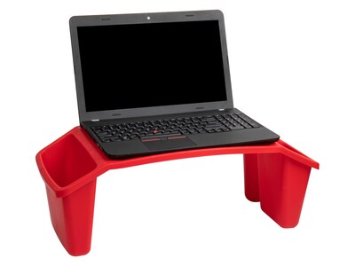 Mind Reader 10.75" x 22.25" Plastic Kids' Lap Desk Activity Tray, Red, 2/Pack (2KIDLAP-RED)