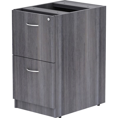 Lorell Essentials Series File/File Fixed File Cabinet, Letter/Legal Size, Weathered Charcoal, (LLR69559)