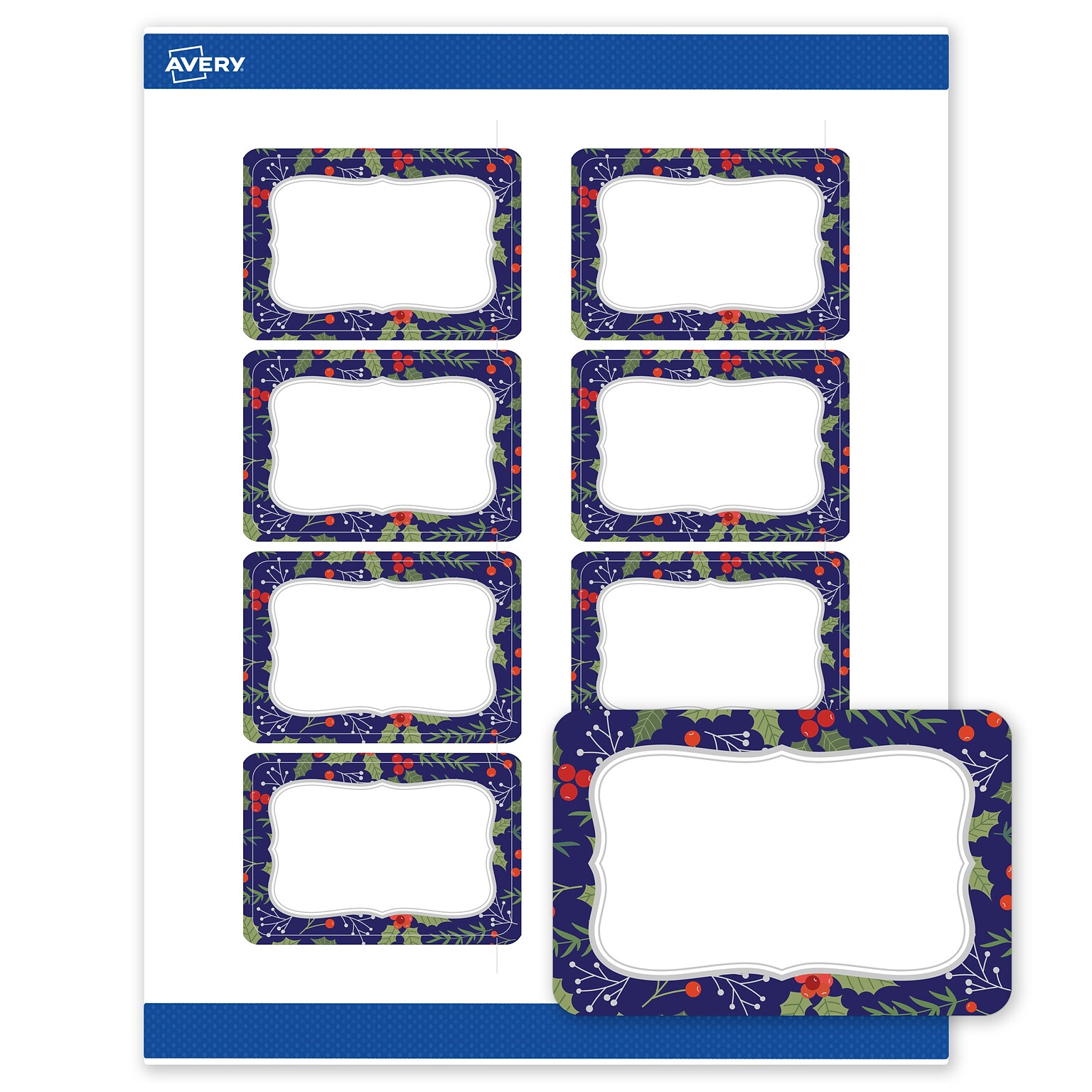 Avery Rectangle Multipurpose Labels, 2 x 3, White, 80/Pack (19479370615)