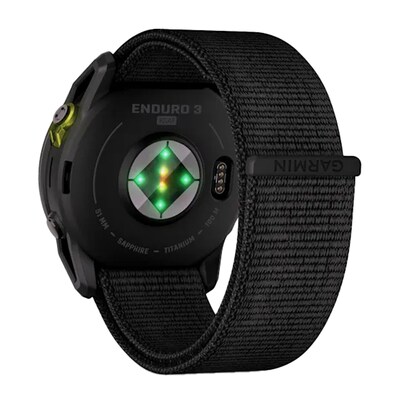 Garmin Enduro 3 Multisport Solar GPS Smartwatch, Carbon Gray Titanium Bezel with Black UltraFit Nylon Strap (010-02751-00)