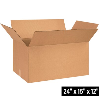 24 x 15 x 12 Shipping Boxes, 32 ECT, 20/Bundle (241512)