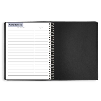 2026 AT-A-GLANCE DayMinder 7" x 8.75" Weekly Planner, Faux Leather Cover, Black (G590-00-26)