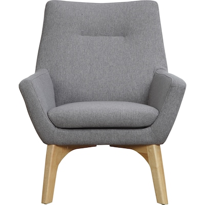 Lorell Quintessence Collection Upholstered Guest Chair with Lumbar Support, Gray (LLR68961)