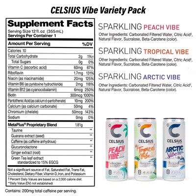 Celsius Vibe Variety Pack & Poptarts Variety Pack, 2/Pack (600-04172)