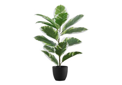 Monarch Specialties Inc. 27 Artificial Rubber Plant in Pot (I 9572)
