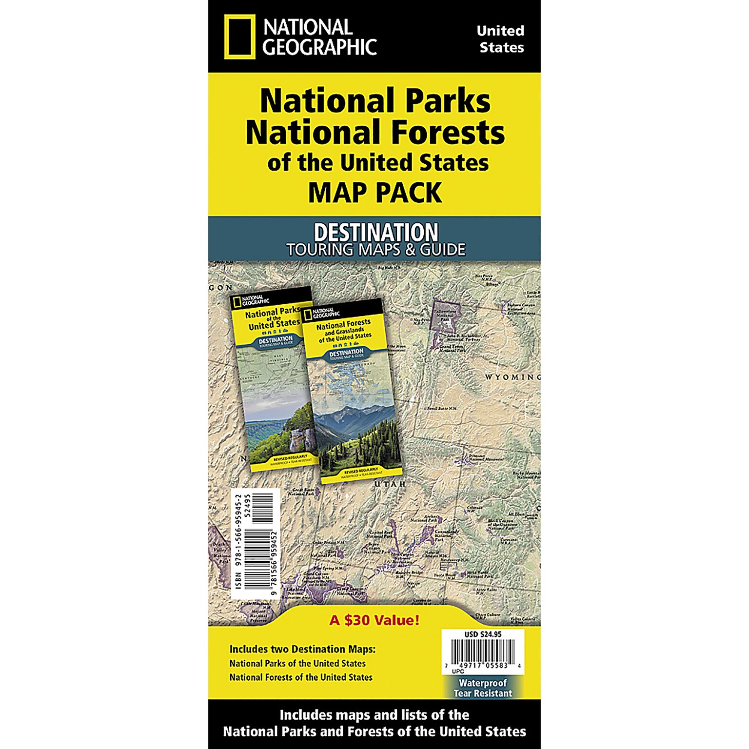 National Geographic National Parks & National Forest of the US, Map Pack Bundle (NGMDM01021301B)
