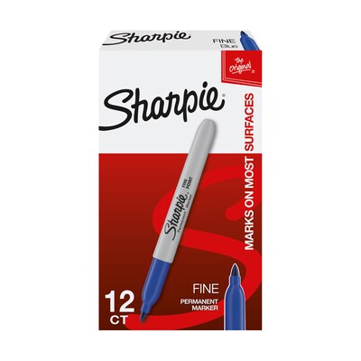 Sharpie Permanent Marker, Fine Tip, Blue (30003)
