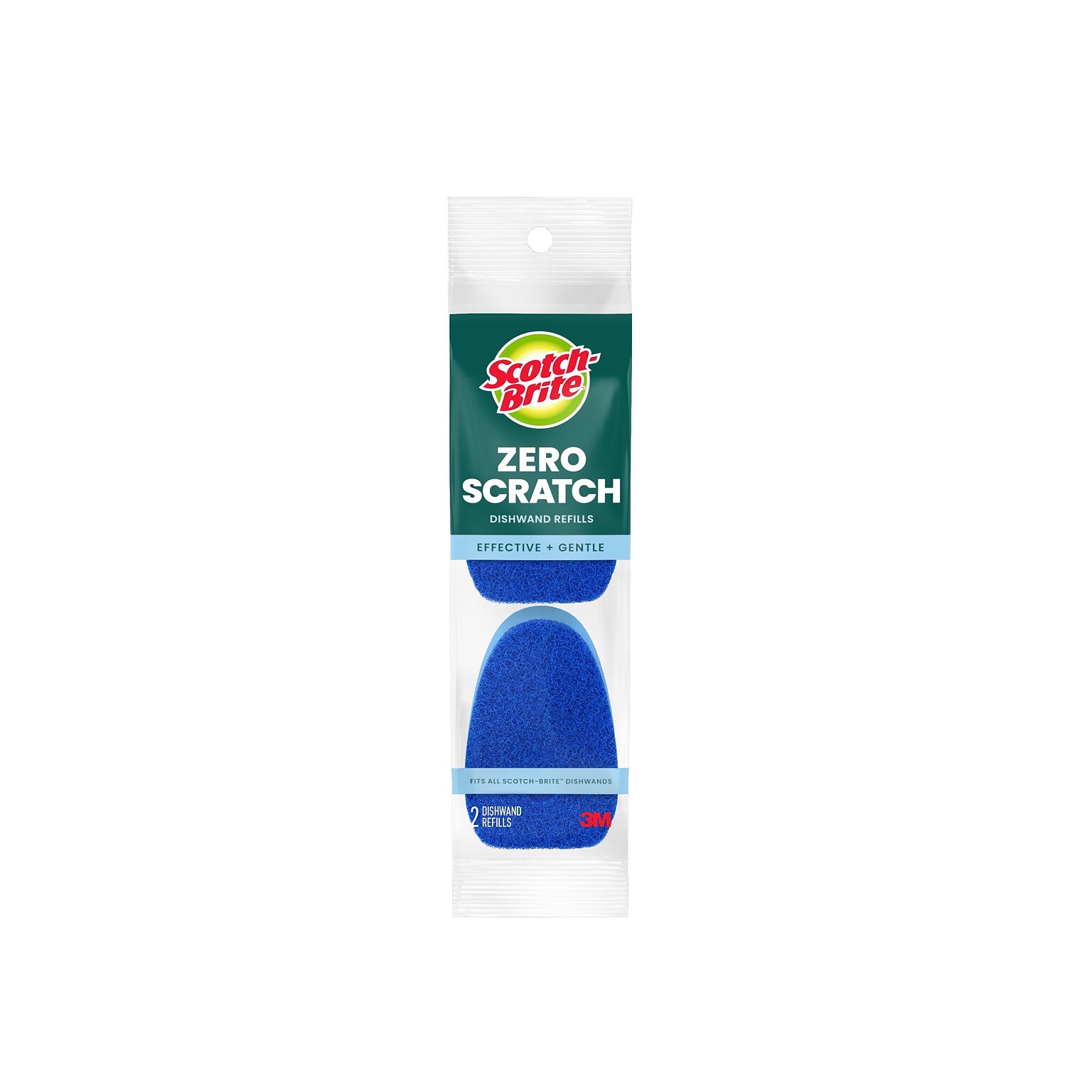 Scotch-Brite Non-Scratch Dishwand Refill, Blue, 2/Pack (483-12)