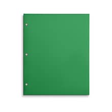 Staples® 4-Pocket 3-Hole Punched Presentation Folder, Green (56212-CC)