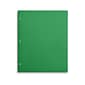 Staples® 4-Pocket 3-Hole Punched Presentation Folder, Green (56212-CC)