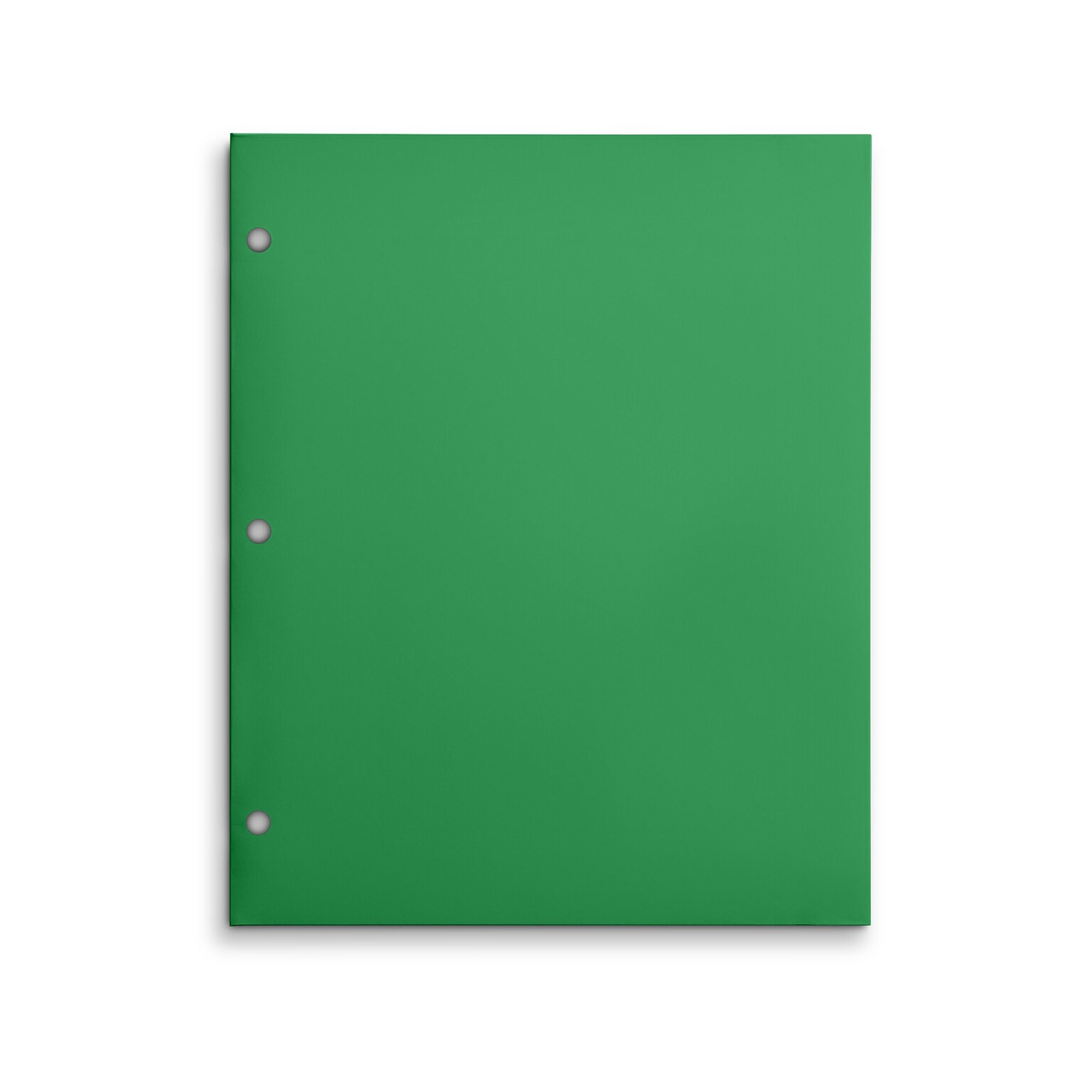 Staples® 4-Pocket 3-Hole Punched Presentation Folder, Green (56212-CC)