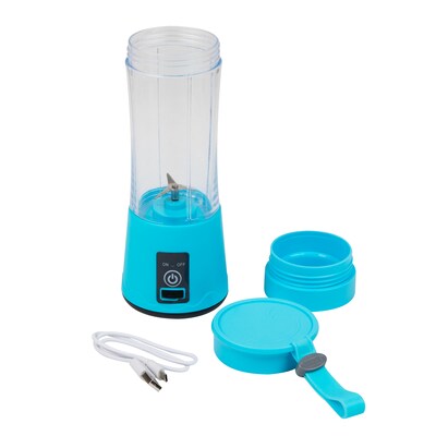 Mind Reader 12.8 Oz. Handheld Rechargeable Portable Blender, Blue (PORBLEND-BLU)