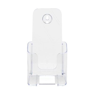 Deflect-O Brochure Holder, Vertical, Desktop/Wall, Clear Plastic (DEF77501)