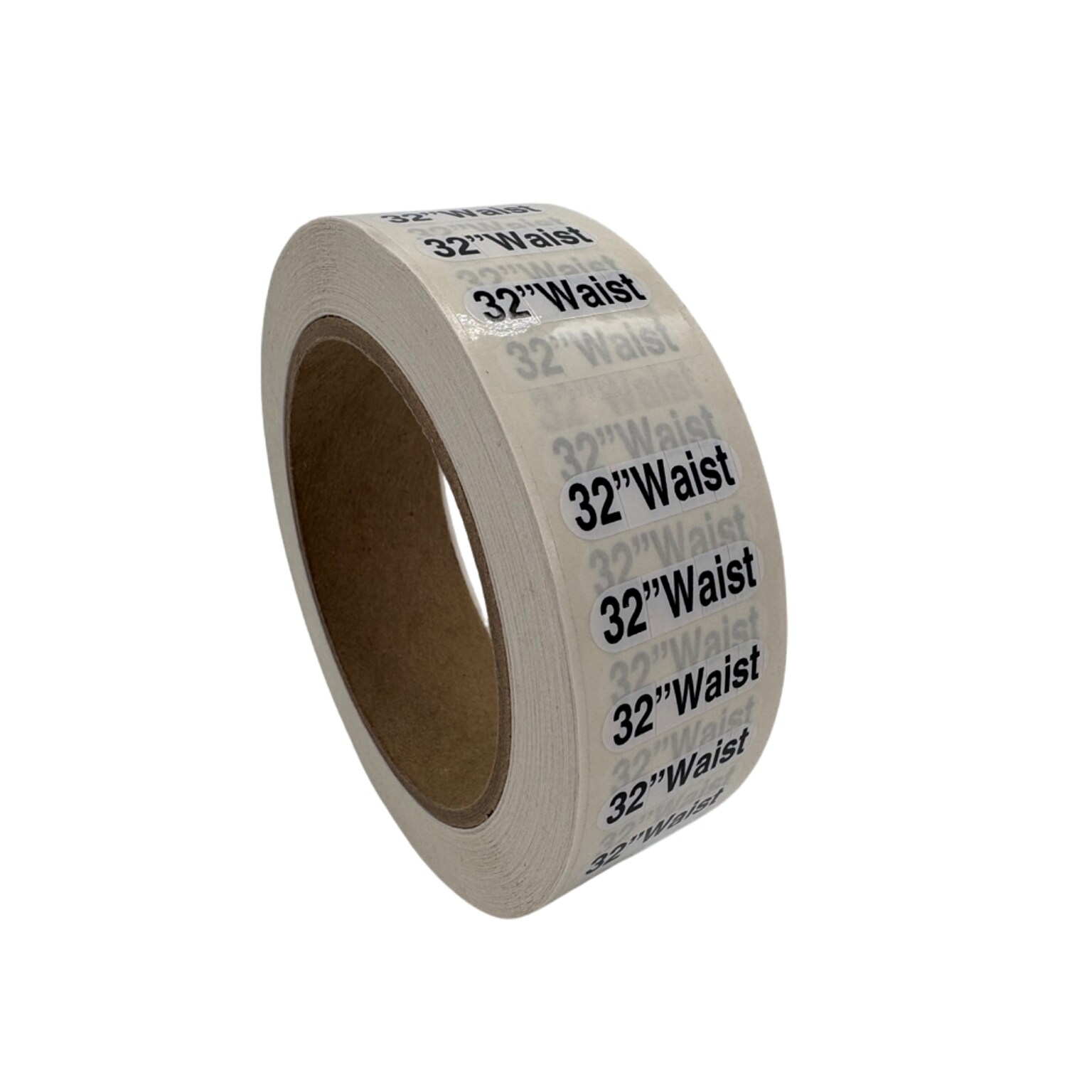 Nahanco 32 Waist Plastic Size Marker, Clear/Black/White, 250/Roll (DSM-474)