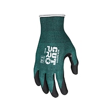 MCR Safety Cut Pro Hypermax Fiber/Nitrile Work Gloves, Small, A2 Cut Level, Green/Black, Pair (96782