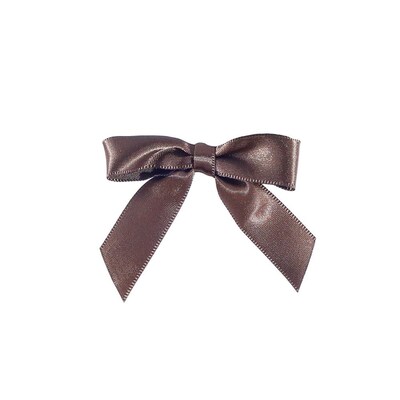 JAM Paper Satin Bows, Brown, 100/Pack (52640349191)