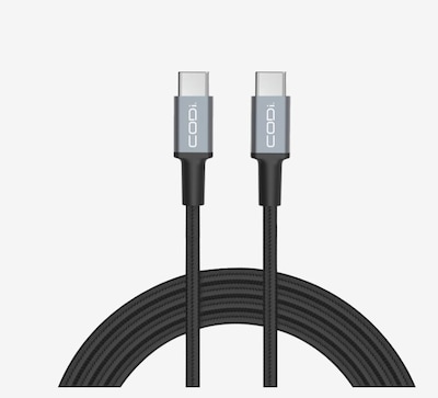 CODi 6 USB-C to USB-C Braided Nylon Charge & Sync Cable, Black  (A01069)