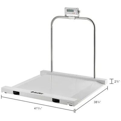 Global Industrial Wheelchair Scale, 1,000 Lb Capacity, 41-2/3"L x 41-1/4"W (244701)