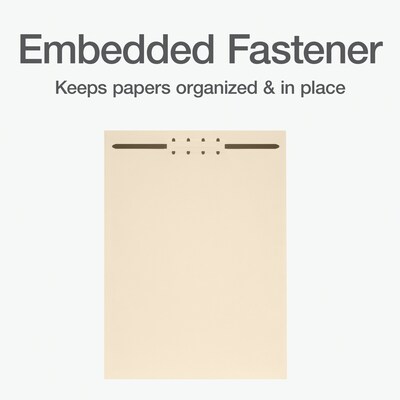 Pendaflex Paperboard File Dividers, 1 Fastener, Letter Size, Manila, 100/Box (1006978)