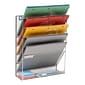Mind Reader 6-Pocket Metal Mesh Mountable Wall File, Letter Size, Silver (MAGSTACK-SIL)