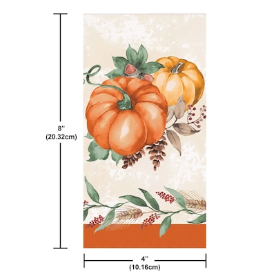 Say Hooray! Harvest Delight Paper Plates and Guest Towels Kit, Multicolored, 48/Pack (DTC9388E2H)