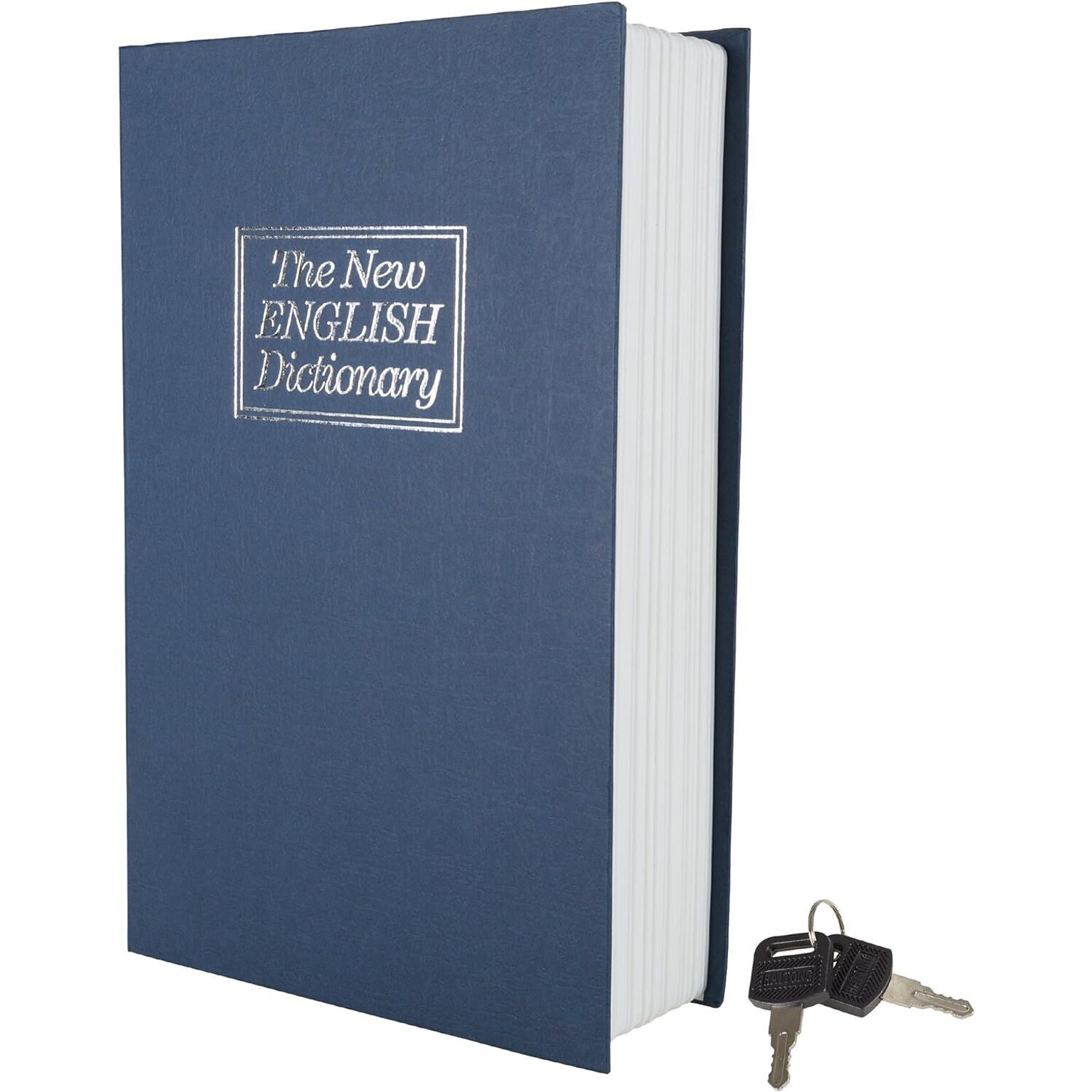 Dictionary Diversion Book Safe With Key Lock, Black