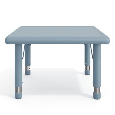 Flash Furniture Wren Square Activity Table, 24" x 24", Height Adjustable, Dusty Blue (YUYCX0022SQRDTB)