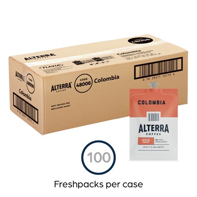 Alterra Colombia Coffee Flavia Freshpack, Medium Roast, 100/Carton (MDRA180)