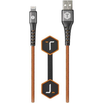 ToughTested PRO Armor Lightning to USB-A Charging Cable, 8 ft., Black (CELTTPC8IP2) (TT-PC8-IP2)