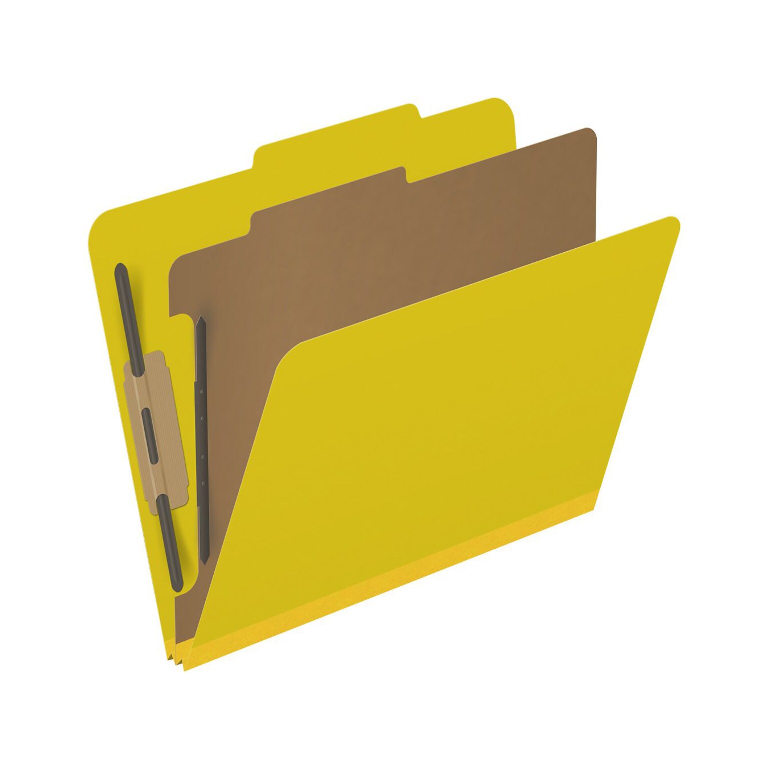 Medical Arts Press Pressboard Classification Folder, 1 Divider, 2 Expansion, Letter Size, Yellow, 10/Box (DV-T42-14-3YLW)