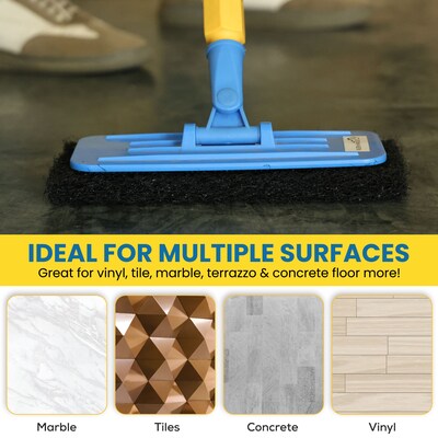 BISON LIFE Heavy Duty Surface Cleaning Scouring Pads, Black, 40 Pads/Pack (BPKH-HSCP-BK-40)