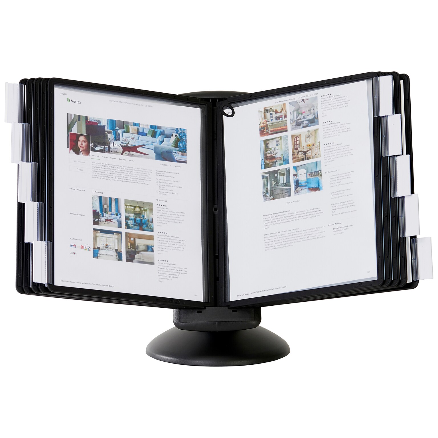 Durable SHERPA Document Holder, 8.5 x 11, Top Loading, Black Plastic (5539-01)