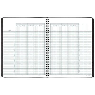 AT-A-GLANCE 8.25 x 10.88 Weekly Teachers Planner, Faux Leather Cover, Black (80-155-05)