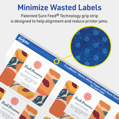Avery Laser/Inkjet Multipurpose Labels, White, 15 Labels/Sheet, 100 Sheets/Pack (94235-TWMP100)