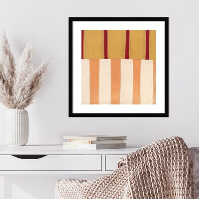 Amanti Art Broken Stripes 3 by Laura Nugent Wood Framed Wall Art Print, 21" x 21" (A42675547358)