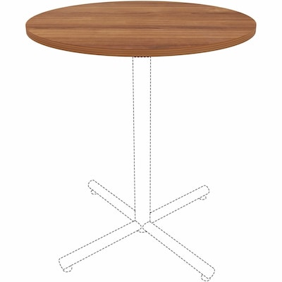 Lorell Essentials Series 36” 1” Thickness Round Table Top, Laminate, Walnut (LLR69960)