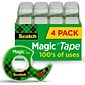 Scotch Magic Invisible Clear Tape Refill, 0.75" x 8.33 yds., 1" Core, 4 Rolls/Pack (SCOTCH4105)