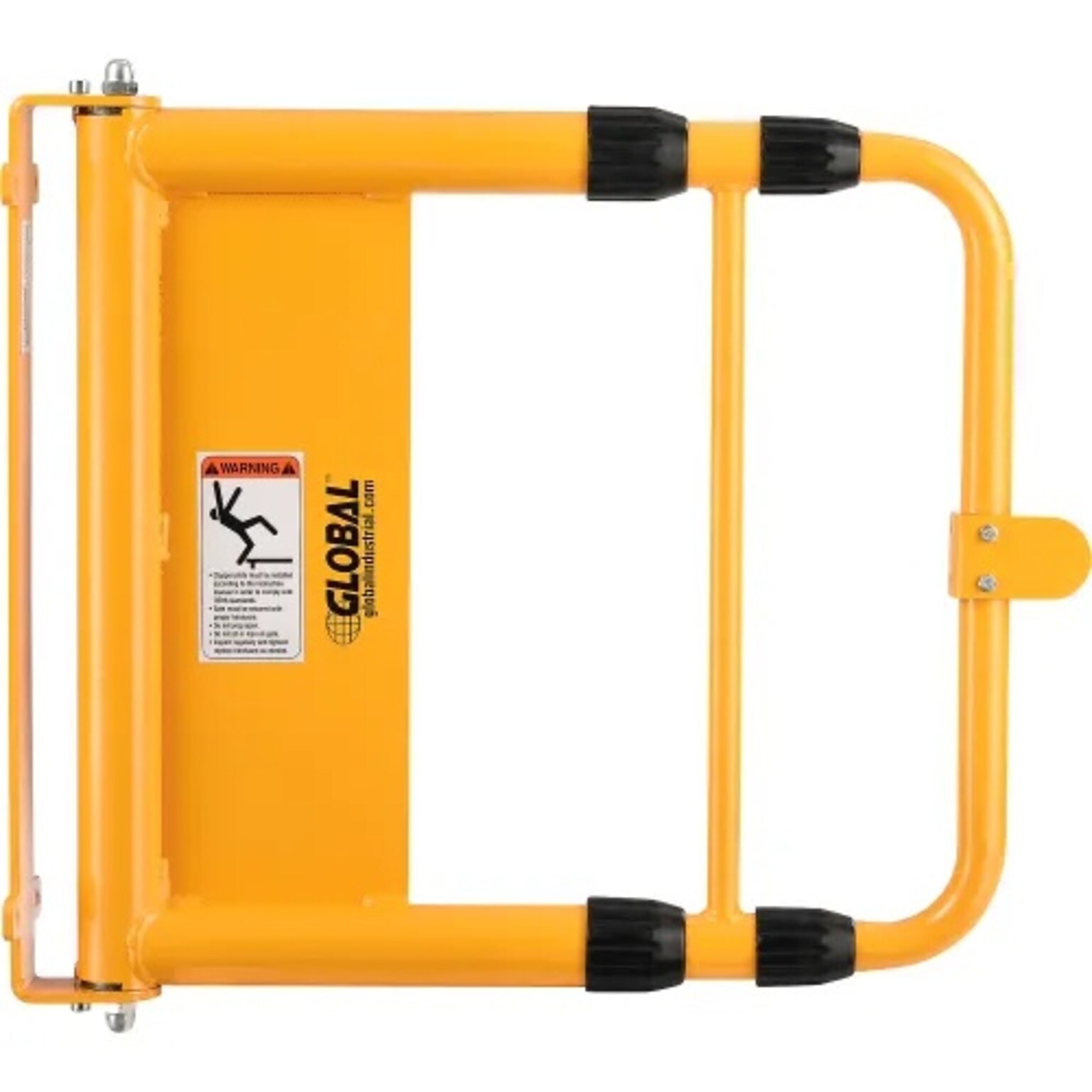 Global Industrial Universal Spring-Loaded Safety Swing Gate, 24” - 40”W Opening, Yellow (708360YL)