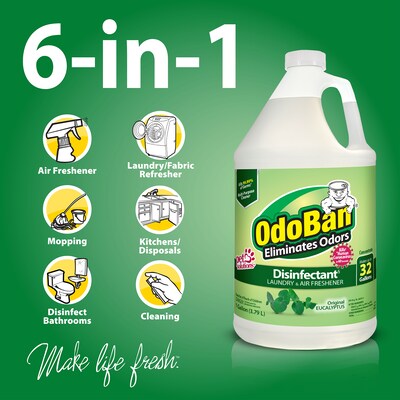 OdoBan Air Freshener & Deodorizer, Original Eucalyptus Scent, 1 Gallon (911061-G4)