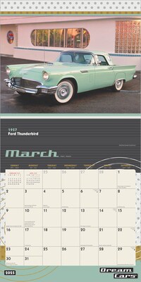 2025 Motor Club Dream Cars 12" x 24" Monthly Square Wall Calendar, (9781975479619)
