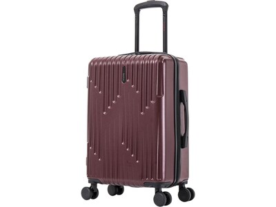 InUSA Drip 20" Hardside Carry-On Suitcase, 4-Wheeled Spinner, TSA Checkpoint Friendly, Wine (IUDRI00S-WIN)