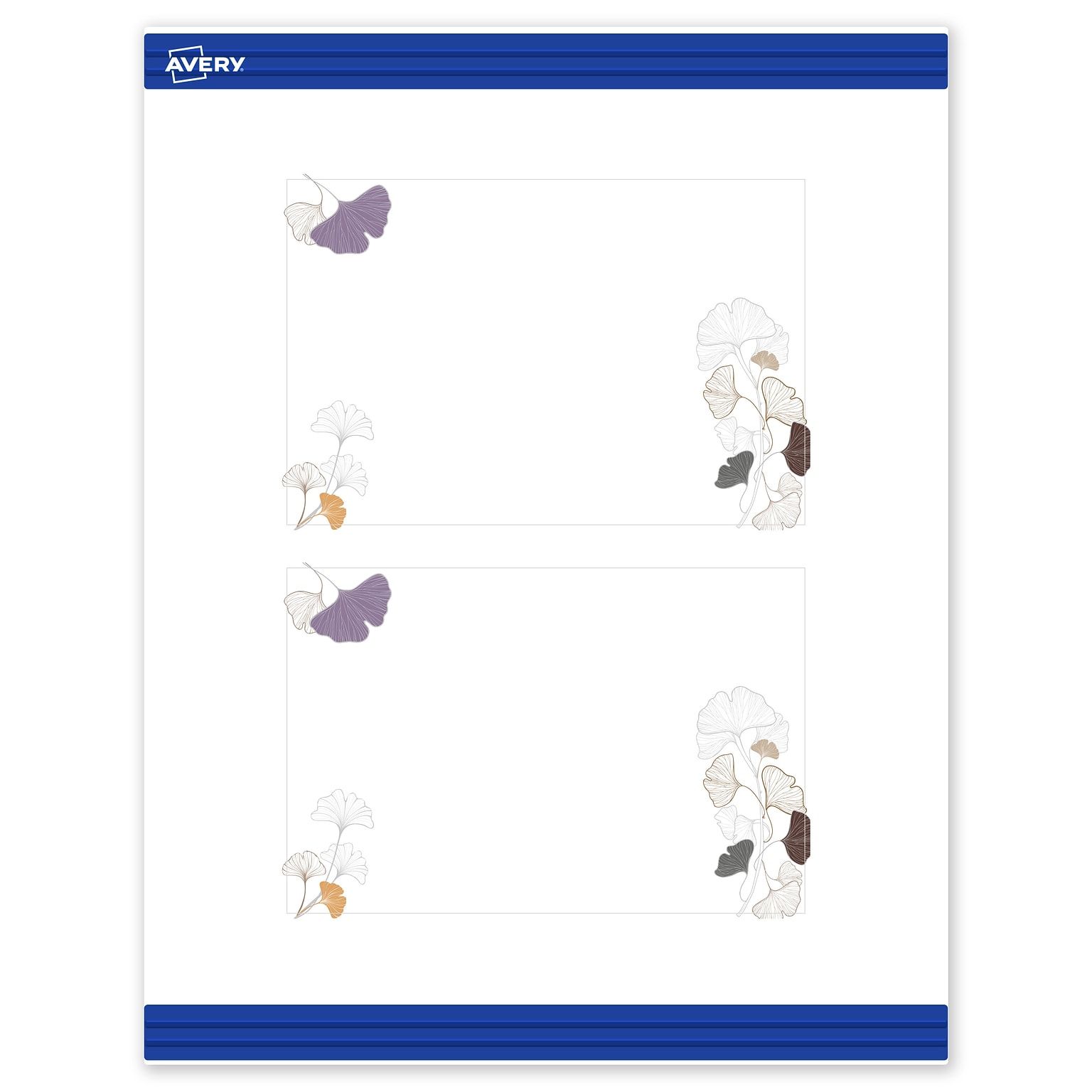 Avery Floral Design Matte Blank Card, White, 20/Pack (S00-F4G)