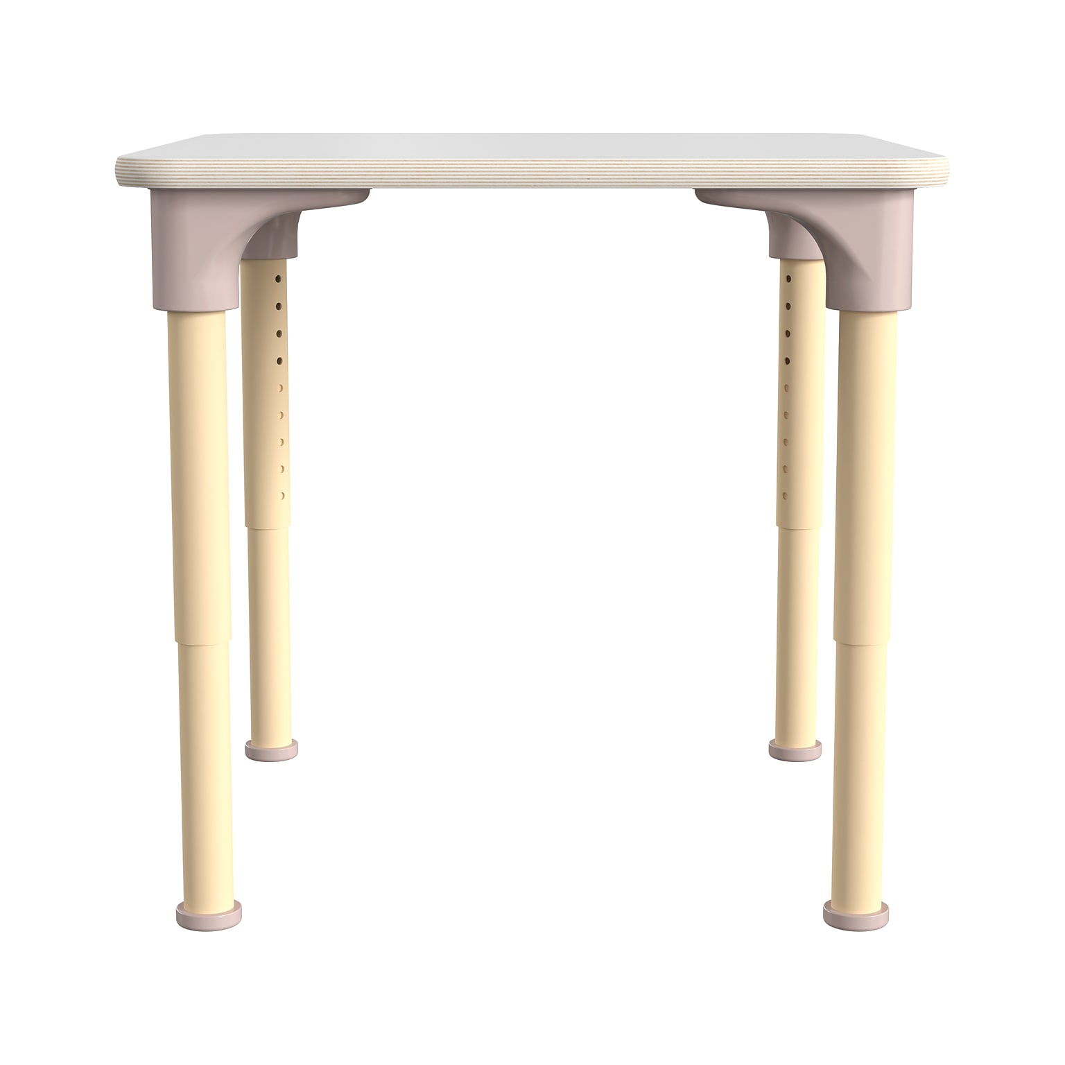 Flash Furniture Bright Beginnings Hercules Square Table, 24 x 24, Height Adjustable, White/Beech (MK-ME088024-GG)